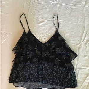 Cropped floral Free People tank